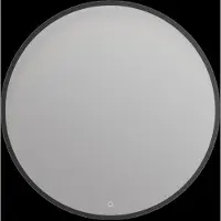 Arcqua Spiegel Framed 80 Cm Rond mat Zwart Front LED Verlichting