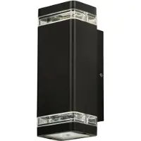 Lumidora Wandlamp 74721 - Voor buiten - AGA - 2 Lichts - GU10 - Zwart - Metaal - Buitenlamp - IP44