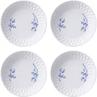 Heinen Delfts Blauw Pastabord Blauw Vouw - Porselein - 24 cm - 4 stuks