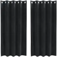 vidaXL Verduisterende gordijnen 2 pcs Zwart 140 x 175 cm Fluweel