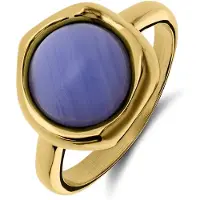 Lucardi Ring blauw / goud
