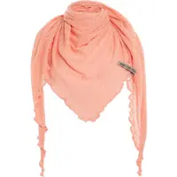 Knit Factory José Omslagdoek - Driehoek Sjaal Dames - Dunne zomersjaal - Katoenen sjaal - Luchtige Sjaal voor de lente, zomer en herfst - Stola - Apricot - 190x85 cm