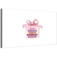 MuchoWow Aluminium schilderij 120x60 cm - Wanddecoratie metaal - Cadeau - Strik - Tekst - Roze - Metalen muurdecoratie woonkamer - Decoratie industrieel - Foto op dibond - Industriële accessoires slaapkamer