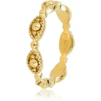 My Bendel - Goudkleurige Ring met Oogjes - Bescherming en Balans - met Luxe Cadeauverpakking | Sieraden Voor Dames | Maat 16.00 Mm / Maat 50