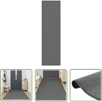 vidaXL Vloermatten - Doorkijkmatij - Deurmat 115x300 cm antracietkleurig - Deurmat - Anti Slip - Interieurdecoratie