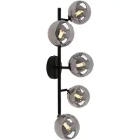 Olucia - REMO - Wandlamp - Grijs / Zwart - Vorm: Rechthoek