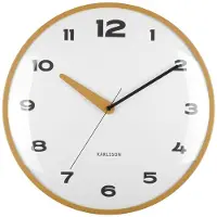 Karlsson Brisk Dome Wandklok | Ø40cm | Ochre geel