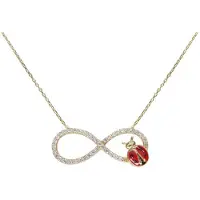 Christian Gouden zirkonia Infinity lieveheersbeestje hanger