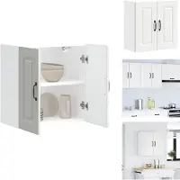 vidaXL Keuken Wandkast - Keuken Wandkasten - Keuken Wandmeubel - Gemonteerde Wandkast - Keukenwandkast Kalmar bewerkt hout wit