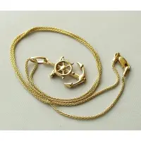 Christian Gouden collier en anker hanger