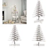 vidaXL Kerstdecoratie kerstboom 100 cm massief grenenhout wit