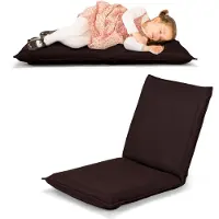 Coast vloerstoel, verstelbare futon stoel met comfortabele rugleuning, stevig metalen frame, geschikt voor lezen, spelen, yoga, meditatie, in de woonkamer, slaapkamer
