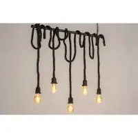 Lumidora Hanglamp 72881 - JUDITH - 5 Lichts - E27 - Zwart - Metaal