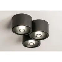 Lumidora Plafondlamp 74584 - Plafonniere - VITI - 3 Lichts - G9 - Zwart - Metaal - Buitenlamp - Badkamerlamp - IP44