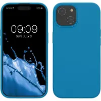 Kwmobile Case voor iPhone 15 - Slank TPU-Hoesje met Zachte Afwerking - In Caribisch blauw