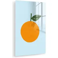 MuchoWow Glasschilderij 120x180 cm - Schilderij acrylglas - Fruit - Sinaasappel - Oranje - Foto op glas - Muurdecoratie woonkamer - Wanddecoratie slaapkamer - Schilderijen
