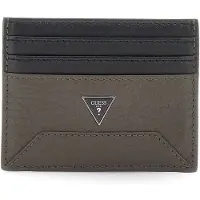 GUESS Leren Kaarthouder Torino Card Holder Dark Brown Donkerbruin