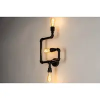 Lumidora Wandlamp 73326 - Voor binnen - MAXO - 3 Lichts - E27 - Zwart - Metaal