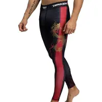 Venum x Tekken 8 Marshall Law Sportlegging Spats Zwart Rood Goud - XL