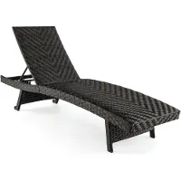 Costway Zonnebed, inklapbaar, ligstoel met 5-voudig verstelbare rugleuning en wielen, relaxstoel met metalen frame, tot 150 kg belastbaar, klapstoel in rotanlook, ligstoel voor terras, zwembad