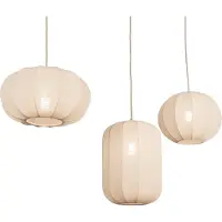 Lumidora Hanglamp 75176 - TACK - 3 Lichts - E27 - Beige - Zand - Metaal