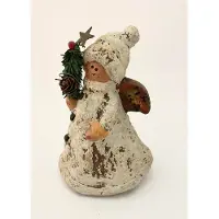 J-Line Engel met kersttak en muts 7x10x15cm