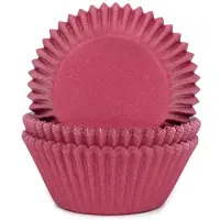 House of Marie Cupcake Vormpjes - Wijnrood - pk/50 - Baking Cups voor Muffins en Cupcakes