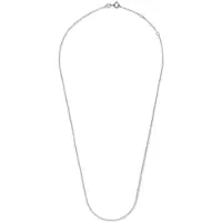 New Bling 9NBG-CH001W-50 Witgouden Collier - 1,3mm - Jasseron - 45+2,5+2,5cm - 14 Karaat - Goud