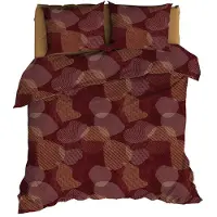 Satin d'or Bionic Dekbedovertrek - Lits-jumeaux - 240x200/220 cm - Magenta