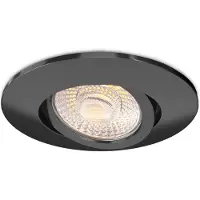 LEDVION - LED Inbouwspot - Zwart - 3W - CCT 2200K-4000K - Ø86mm - Dimbaar - RVS - IP65