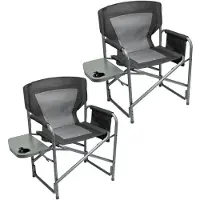 TRVLMORE Campingstoelen - Duo Pack - Opvouwbaar - Lichtgewicht - 120 kg draagvermogen - Zwart
