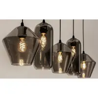 Lumidora Hanglamp 74682 - NAPELS - 5 Lichts - E27 - Zwart - Grijs - Metaal
