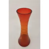 J-Line Vaas gestreept oranje 25cm