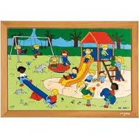 Educo Puzzel Kinderen 40x28cm Speelplaats 24 stukjes