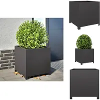 vidaXL Plantenbak 50x50x50 cm staal zwart