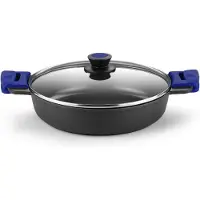 BRA Advanced Gegoten aluminium kookpan met anti-aanbaklaag, super versterkt voor uitstekende prestaties en hoge kras- en slijtvastheid, geschikt voor inductie, 24 cm