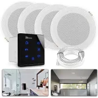 Power Dynamics A100 badkamerspeaker set - Bluetooth speaker voor badkamer - 5 Inch - 160W - Zwart