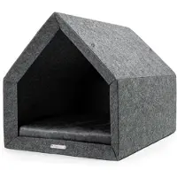 Rexproduct Hondenhuis – Hondenhuisjes voor binnen - Hondenkussen inbegrepen – Hondenhuizen voor in huis – Hondenhok - Hondenmand gemaakt van Gerecycled PETflessen - PETHome 2.0 - Antraciet Donkergrijs