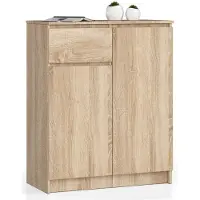 Akord Ladekast K80 met 1 Lad en 2 Deuren / Furniture Factory / Sonoma Eik / 80 x 99 x 40 cm