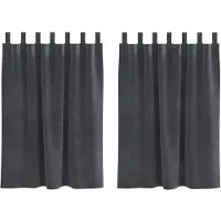 vidaXL - Gordijnen - 2 - st - Lichtgrijs - 140 - x - 140 - cm - fluweel