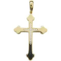 Christian 14 karaat geel gouden massieve kruis