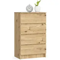Akord Ladekast K60 met 4 Lades / Furniture Factory / Artisan Eik / 60 x 99 x 40 cm