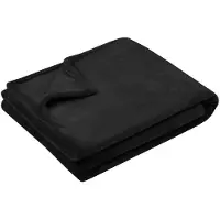 Stof Textiles Plaid/bankdeken Maribelle - zwart - 180 x 220 cm - polyester fleece - 2 persoons
