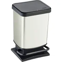 Rotho Paso pedaalemmer - prullenbak 20L - BPA vrij - wit metallic