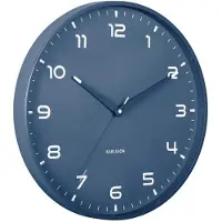 Karlsson Orgullo classic Wandklok | Ø40cm | Classic blauw