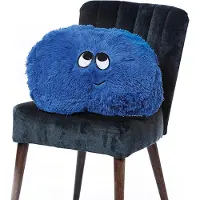 Flauschn Kussen - - Knuffelkussen - Groot - Buddyflauschn - True Blue - Ø 50cm - Wasbaar 40ºC -