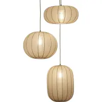 Lumidora Hanglamp 75002 - TACK - 3 Lichts - E27 - Taupe - Metaal - ⌀ 58 cm