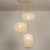 Lumidora Hanglamp 75175 - TACK - 3 Lichts - E27 - Beige - Zand - Metaal - ⌀ 52 cm