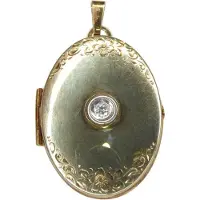 Christian 14 karaat gouden medaillon met zirkonia
