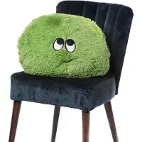 Flauschn Kussen - - Knuffelkussen - Groot - Buddyflauschn - Groen - Ø 50cm - Wasbaar 40ºC -